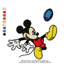 Mickey Mouse 14 Embroidery Design